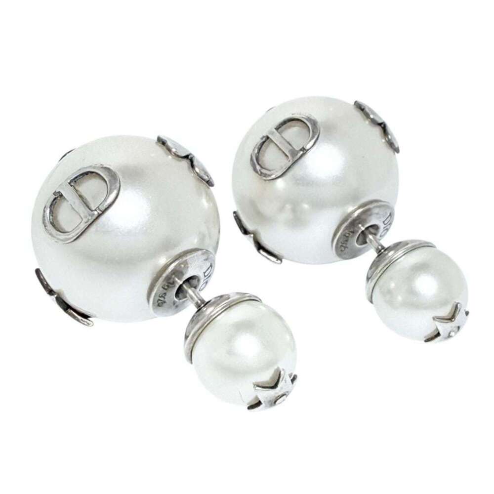 Christian Dior Women's Tribal Earrings, Sterling Silver 925, Multi-Motif